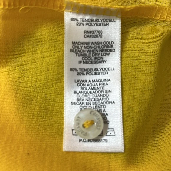 Callaway Yellow Performance Golf Shirt Size Medium - Picture 9 of 10